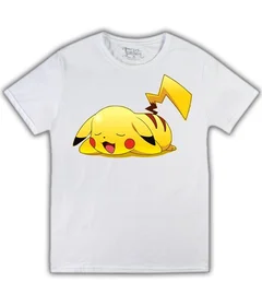 Пикачу спит на белой